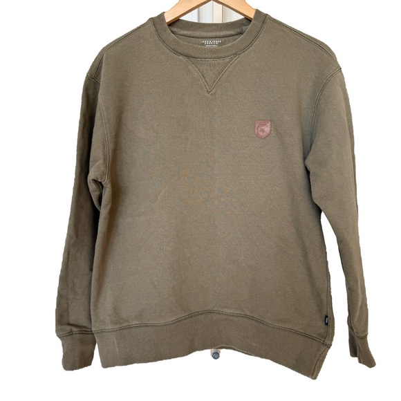 Jack & Jones Men's Olive Green Crew Neck Sweatshirt Size M Pullover Modern - Picture 5 of 15